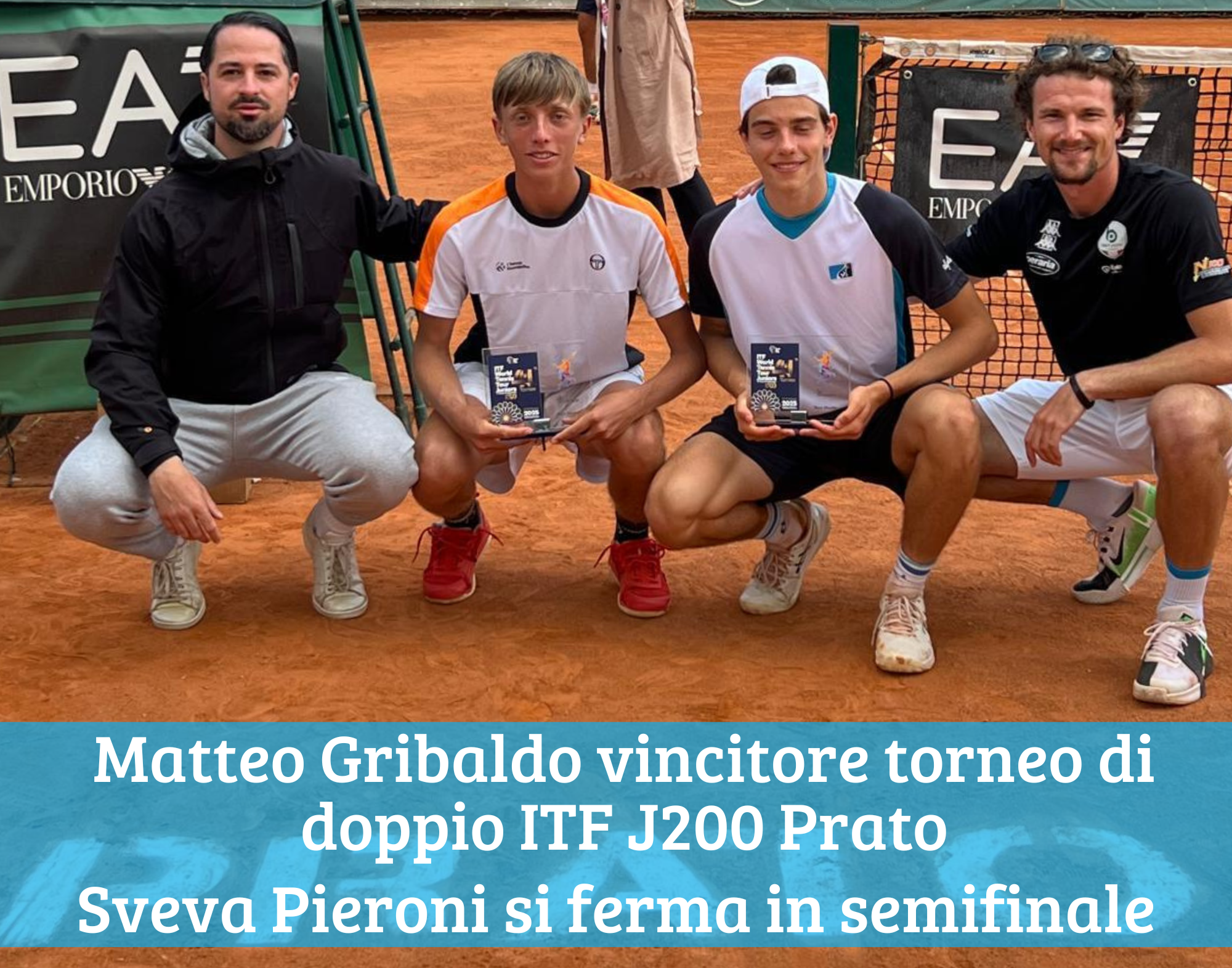 Matteo Gribaldo vince il doppio ITF J200 Prato Pieroni Sveva in semifinale