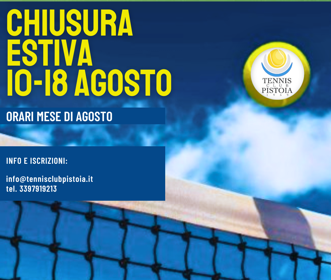 CHIUSURA ESTIVA